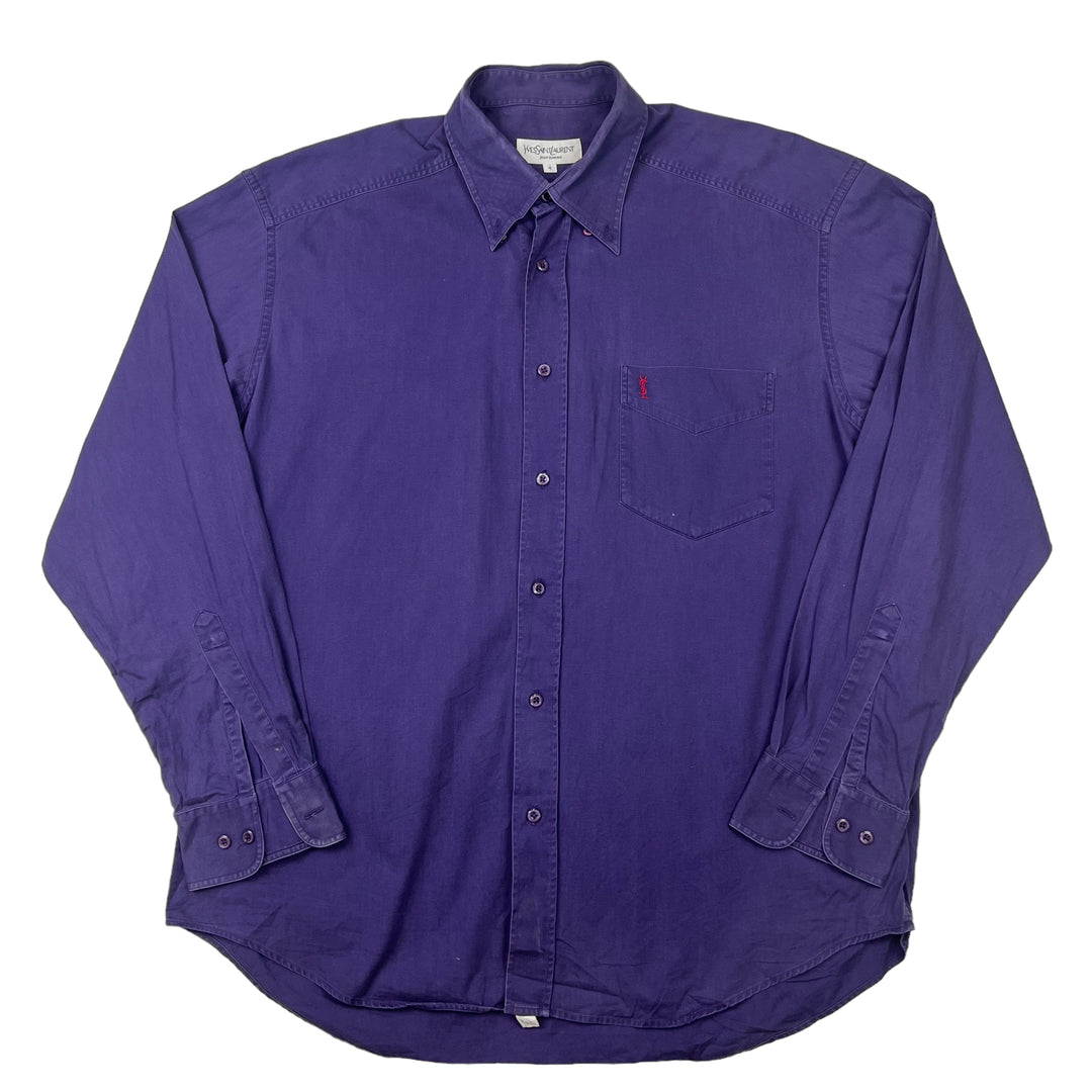 Yves Saint Laurent Purple Long Sleeve Shirt