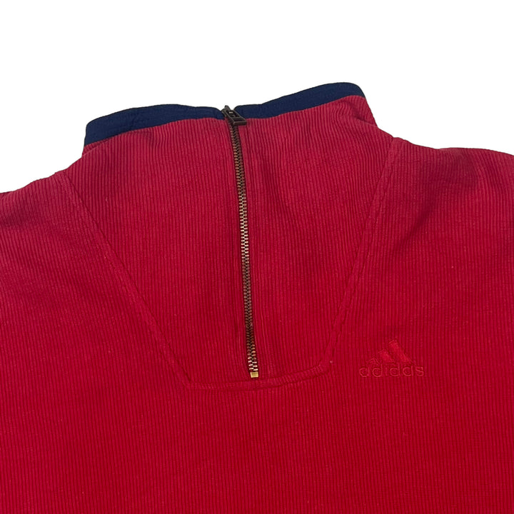 Adidas Red Quarter Zip Sweatshirt