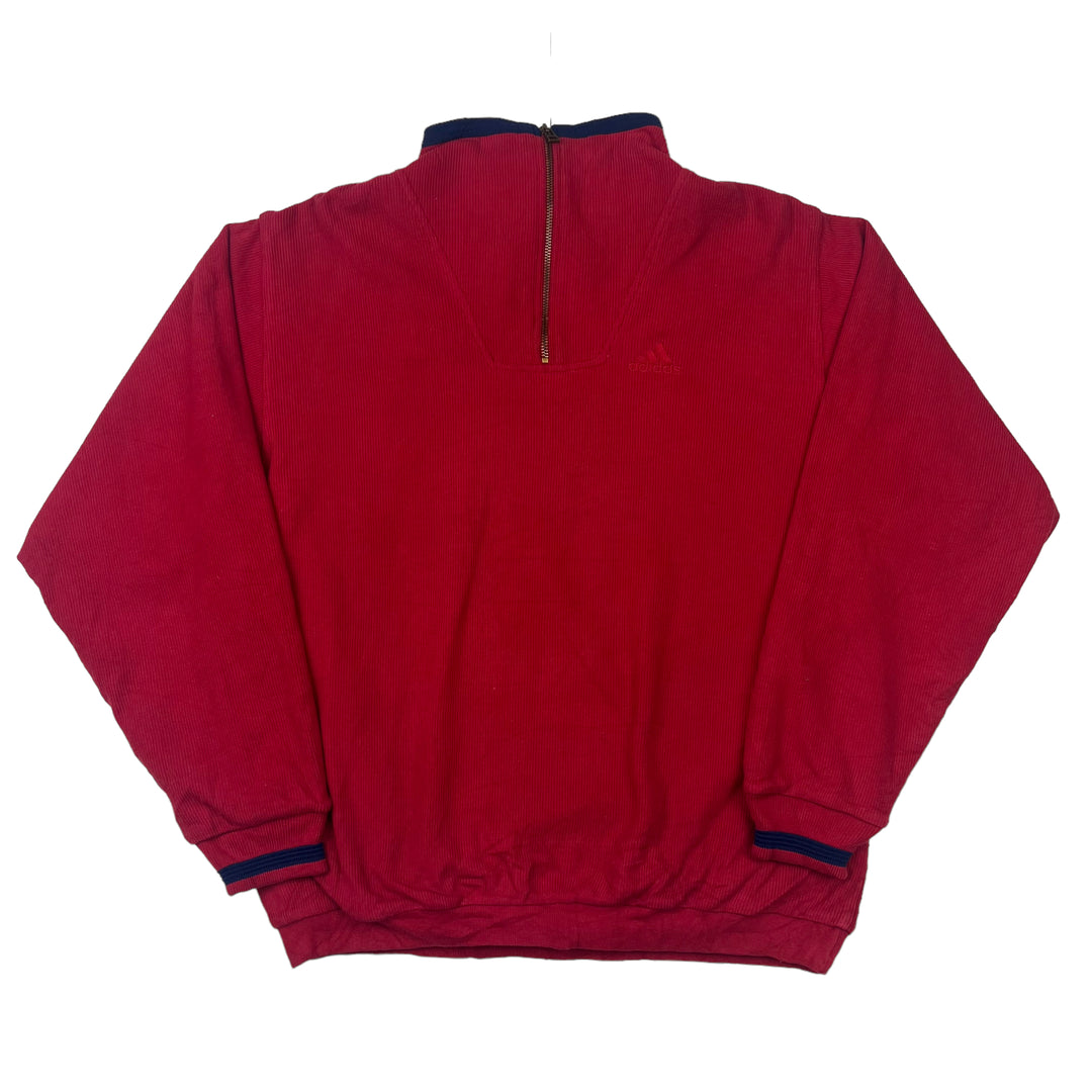 Adidas Red Quarter Zip Sweatshirt