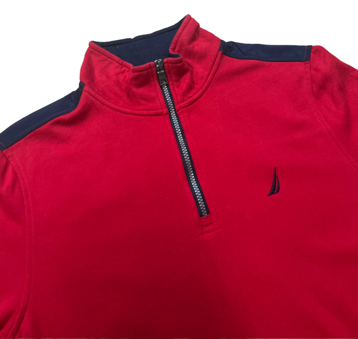 Nautica Red Quarter-Zip Sweatshirt