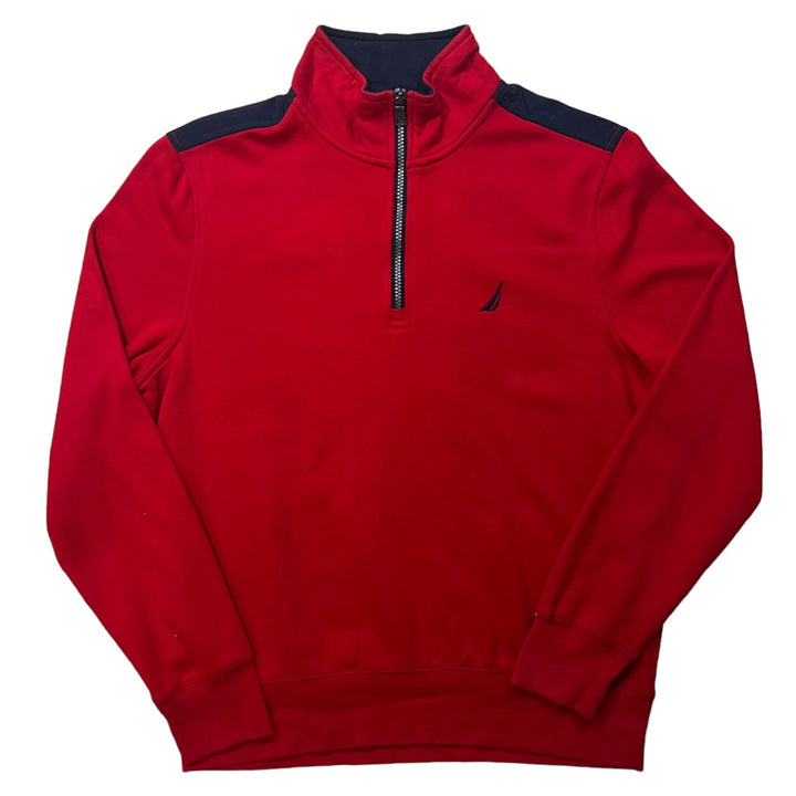 Nautica Red Quarter-Zip Sweatshirt