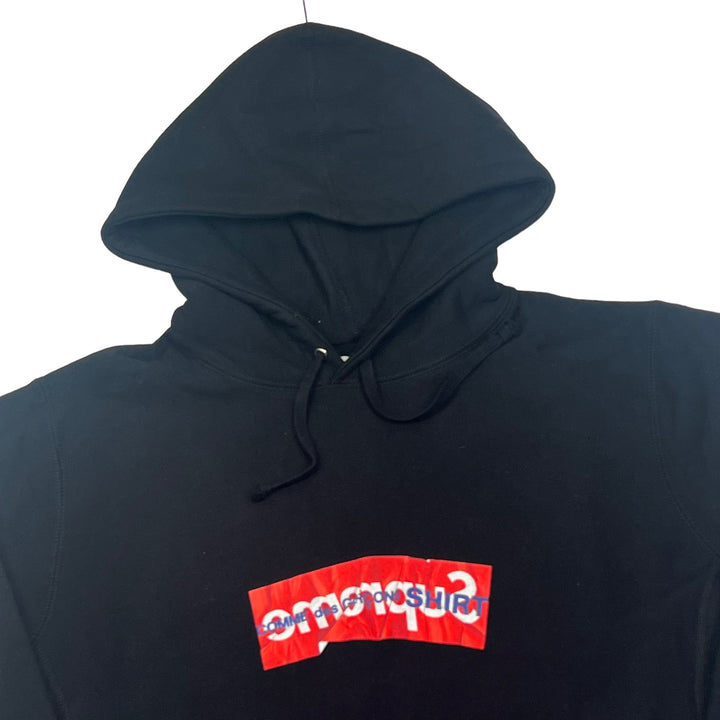 Supreme X Comme Des Garcons 2017 Black Box Logo Hooded Sweatshirt *Brand New*