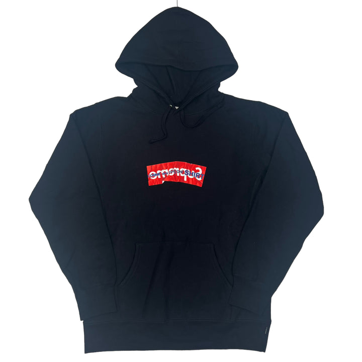 Supreme X Comme Des Garcons 2017 Black Box Logo Hooded Sweatshirt *Brand New*