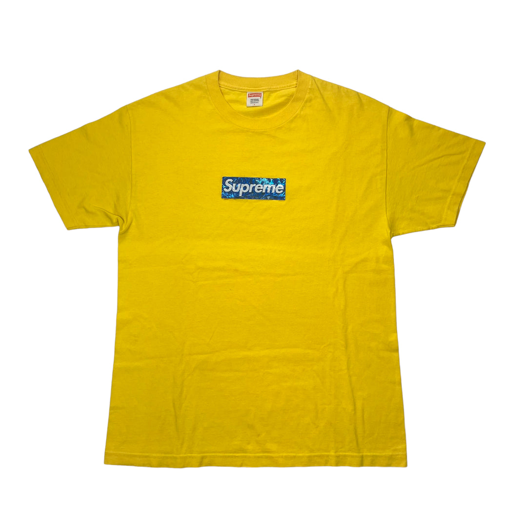 Supreme 2006 Blue On Yellow Hologram Rare Box Logo T-shirt