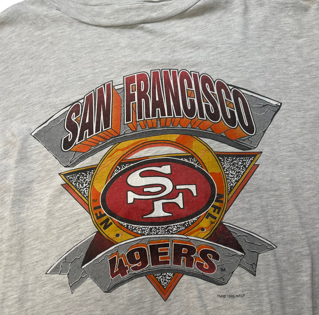 NFL San Fransisco 49'ers 1995 Grey Graphic Single Stitch T-Shirt