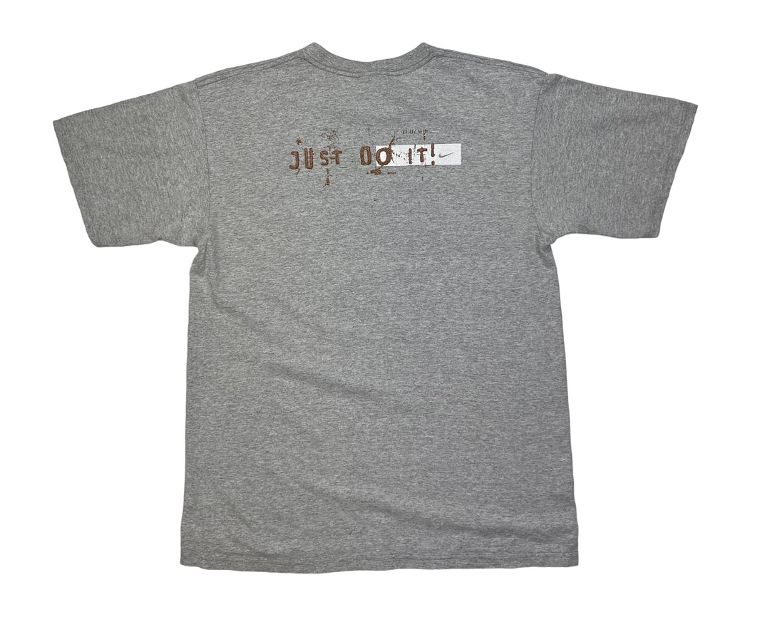 Nike Grey and Gold Graphic T-Shirt