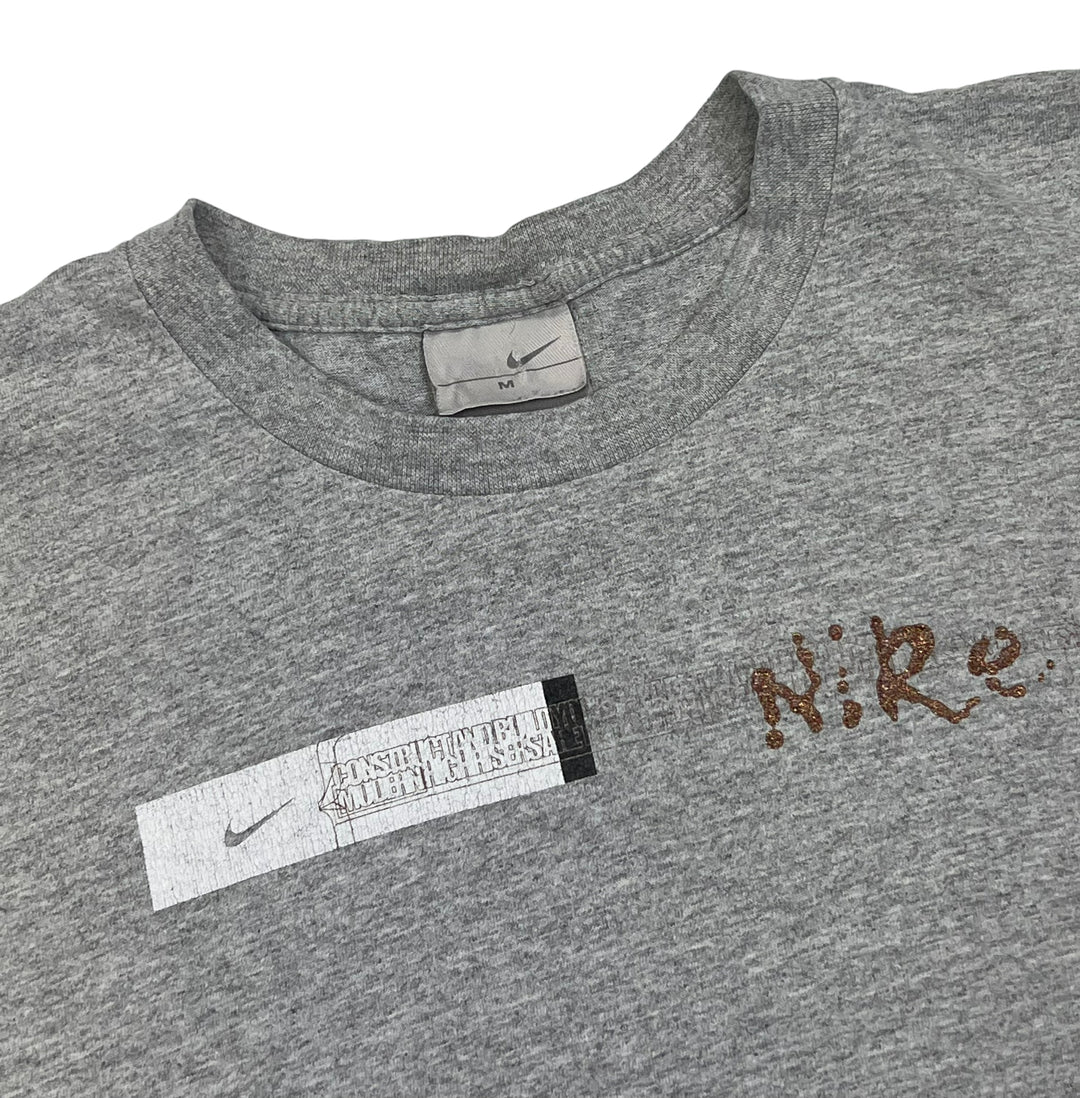 Nike Grey and Gold Graphic T-Shirt