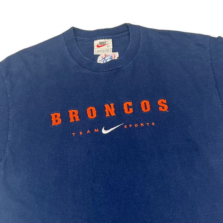 Nike Broncos Mini Swoosh Navy T-shirt