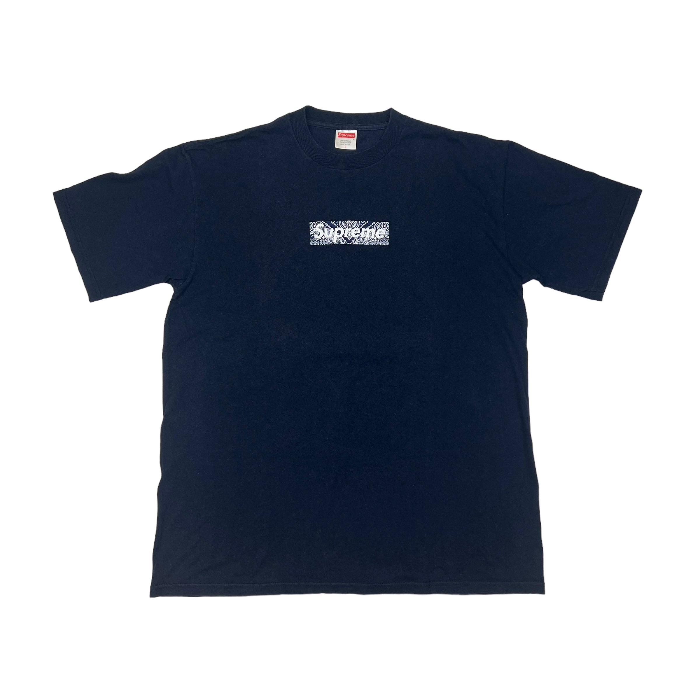 Supreme paisley box store logo tee