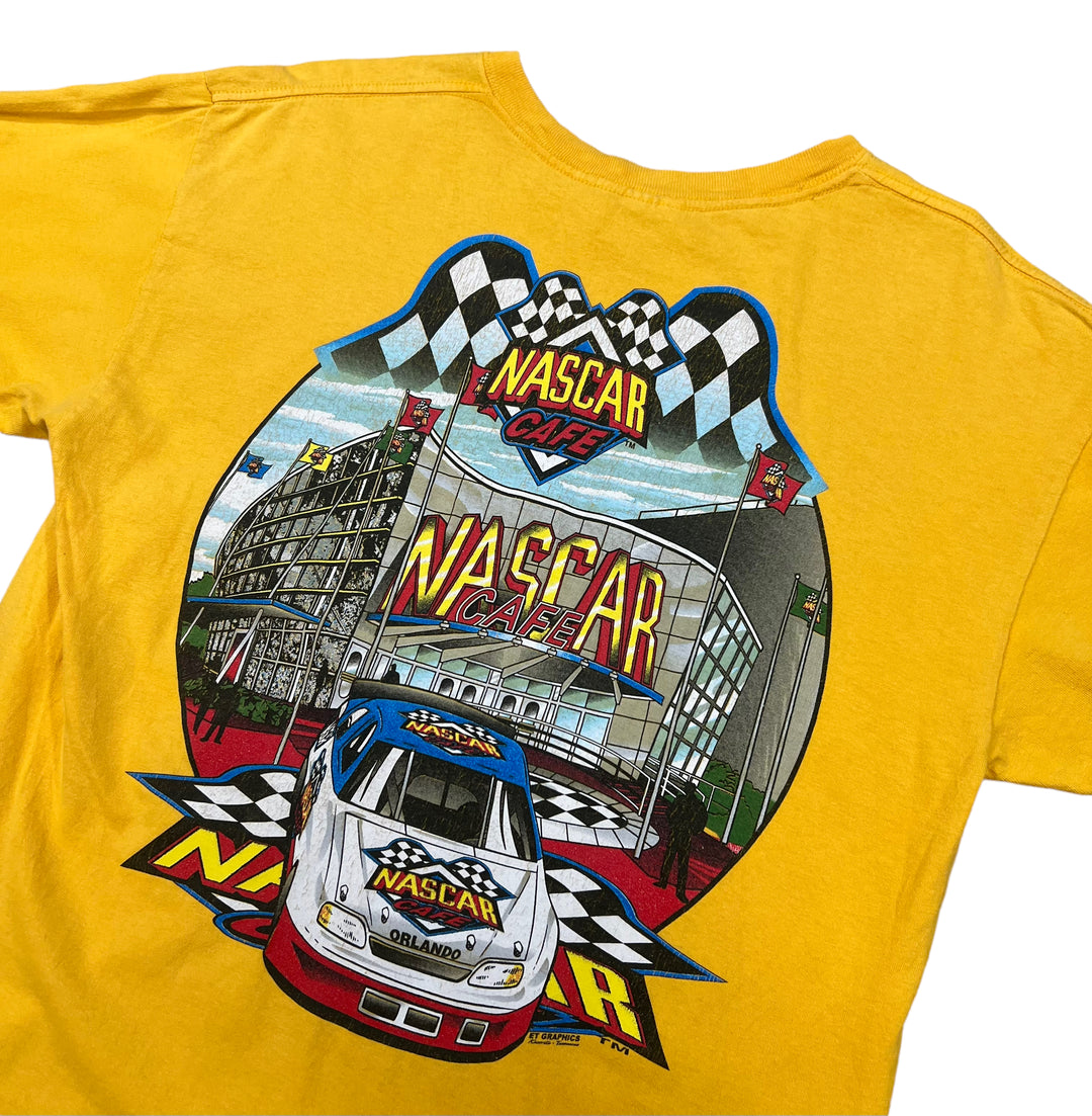 NASCAR Cafe "Life's A Race" Yellow T-Shirt