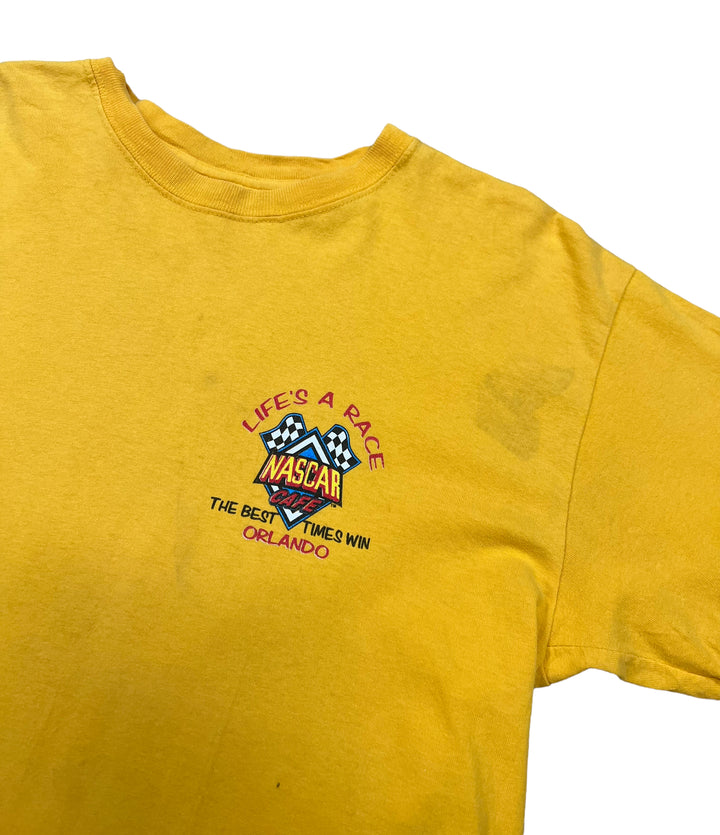 NASCAR Cafe "Life's A Race" Yellow T-Shirt