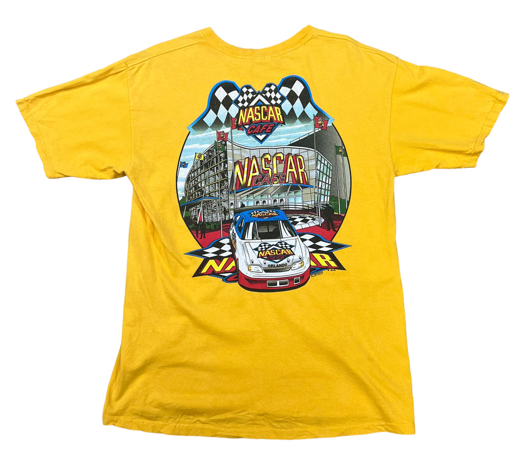 NASCAR Cafe "Life's A Race" Yellow T-Shirt