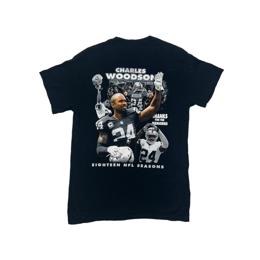 NFL Las Vegas Raiders Farewell Charles Woodson Black T-shirt