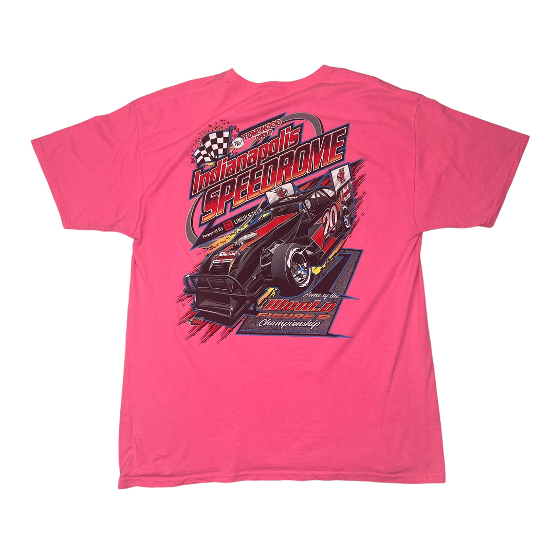 NASCAR "Indianapolis Speedrome" World Figure 8 Championship Pink Graphic T-shirt