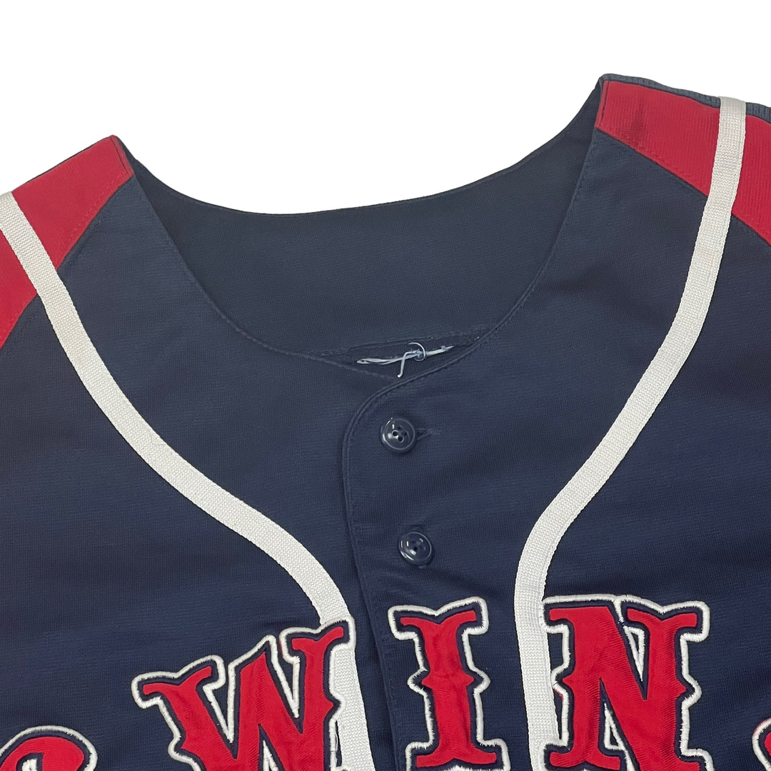 Twins Blue and Red Baseball Jersey