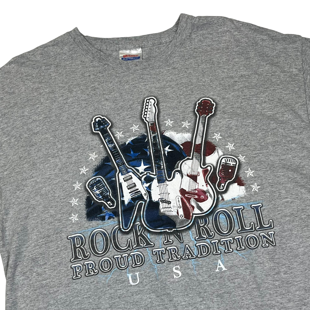 Hanes Rock n Roll USA Grey T-shirt