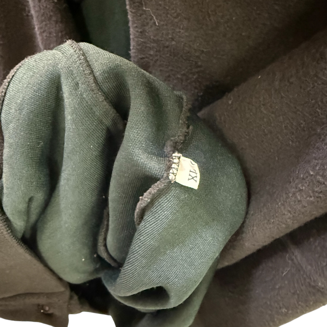 Stone Island 80's Script Fleece Button-Up Jacket Black Rare