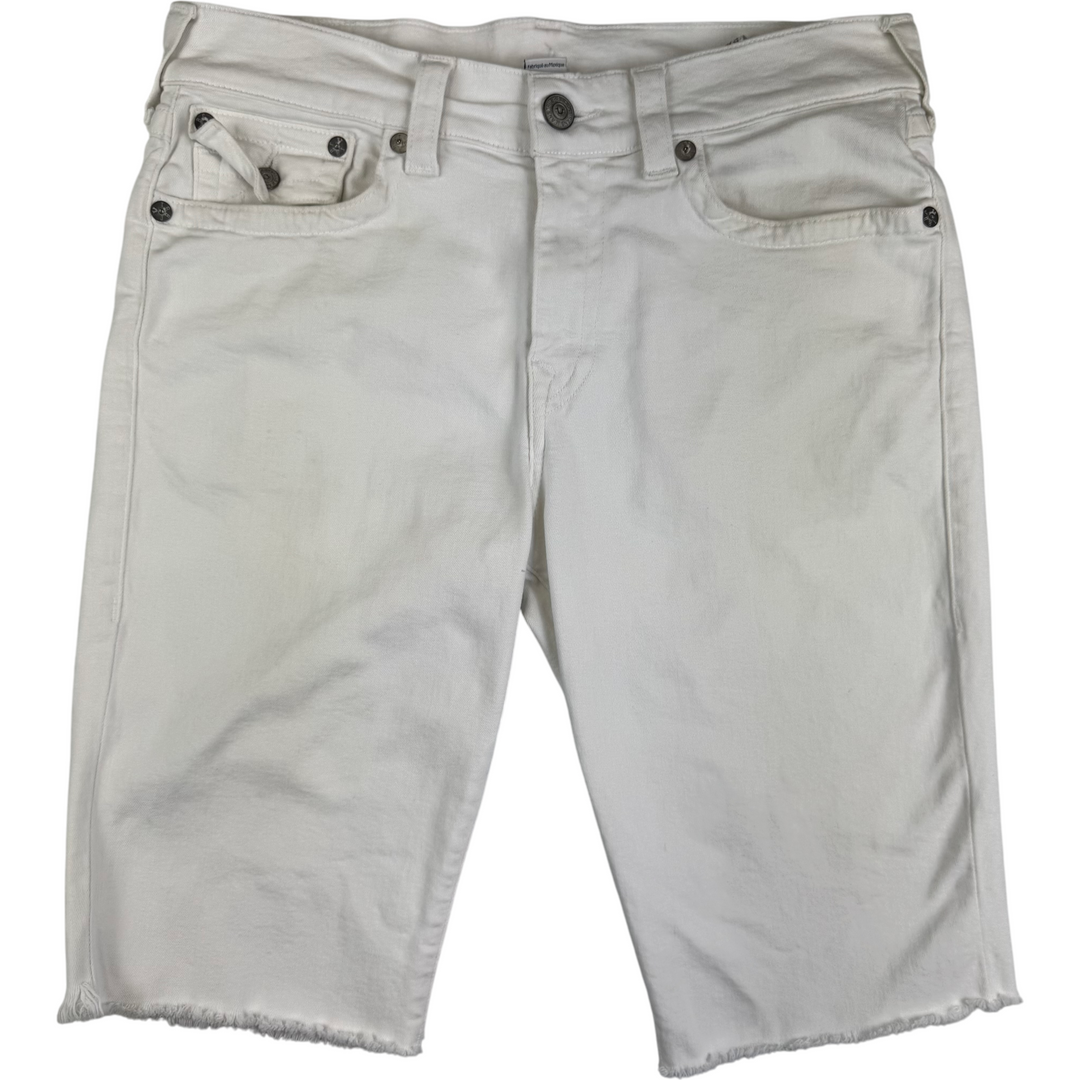 True Religion Denim Shorts White