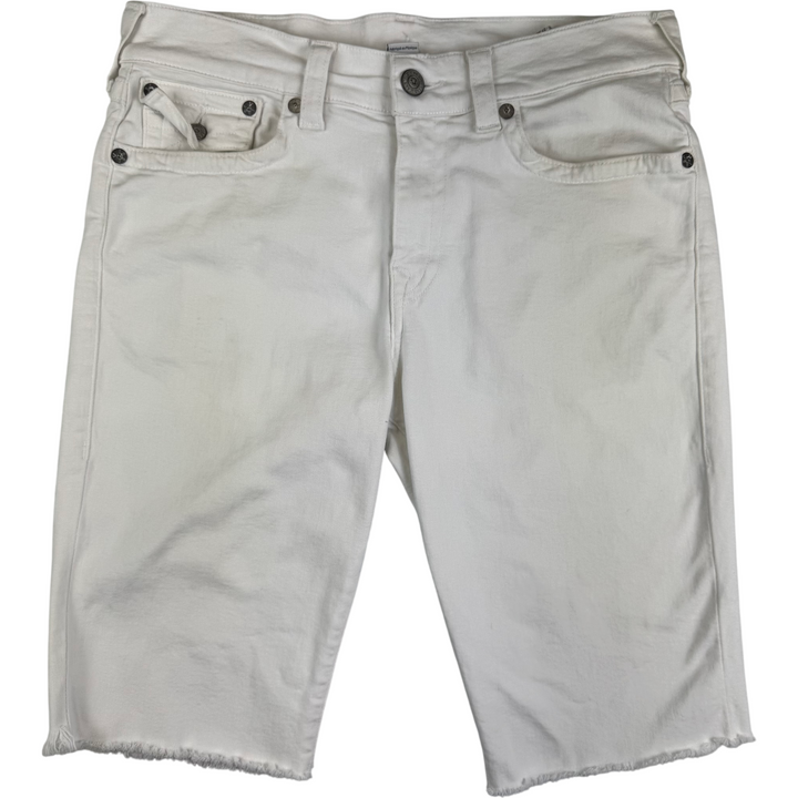 True Religion Denim Shorts White