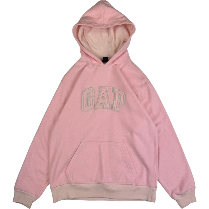 Gap Fleece Pullover Embroidered Hoodie Pink