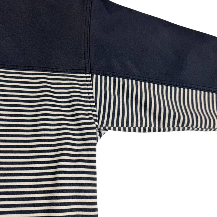 Coca Cola 90's Striped Blue Cotton Crewneck Sweatshirt Navy