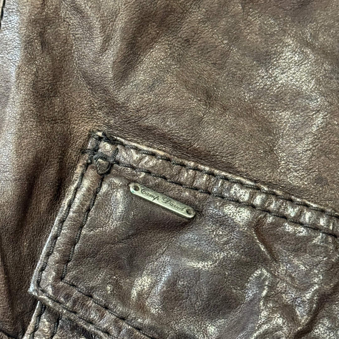 Camp David Leather Jacket Brown