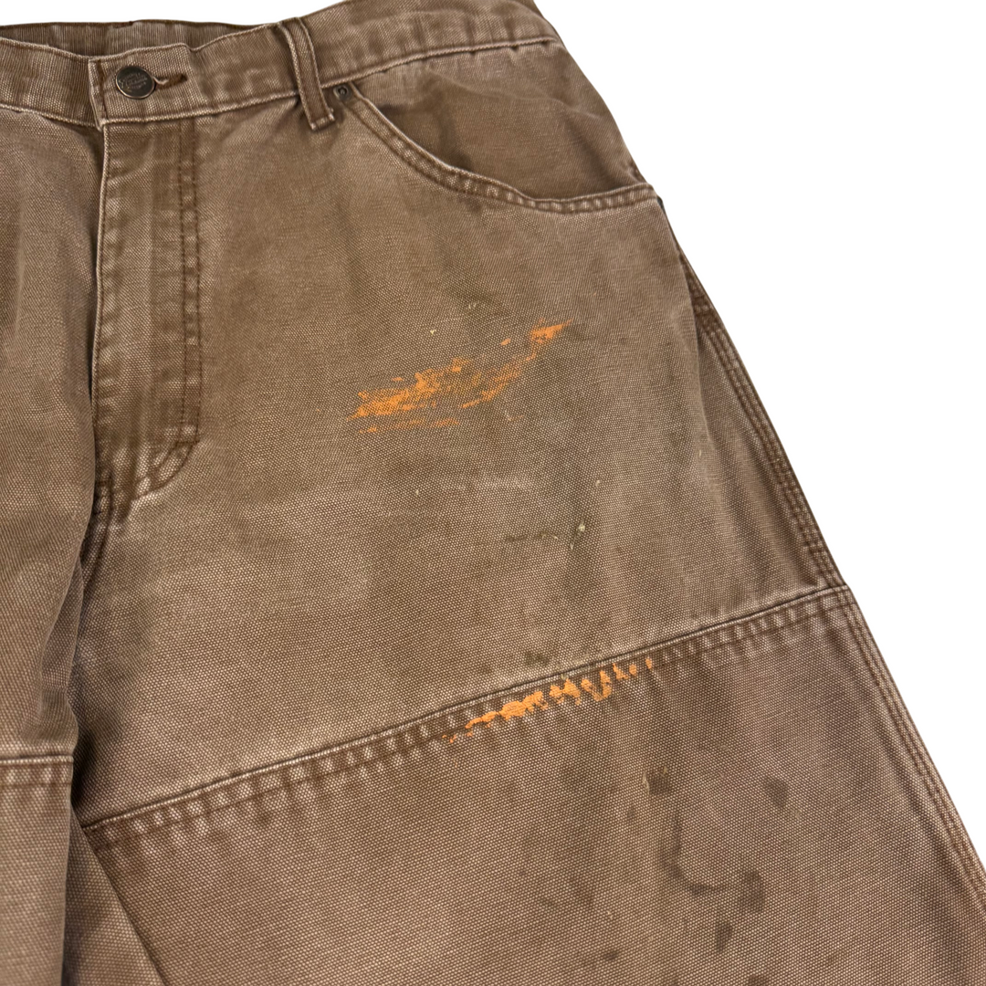 Dickies Double Knee Carpenter Workwear Trousers Brown