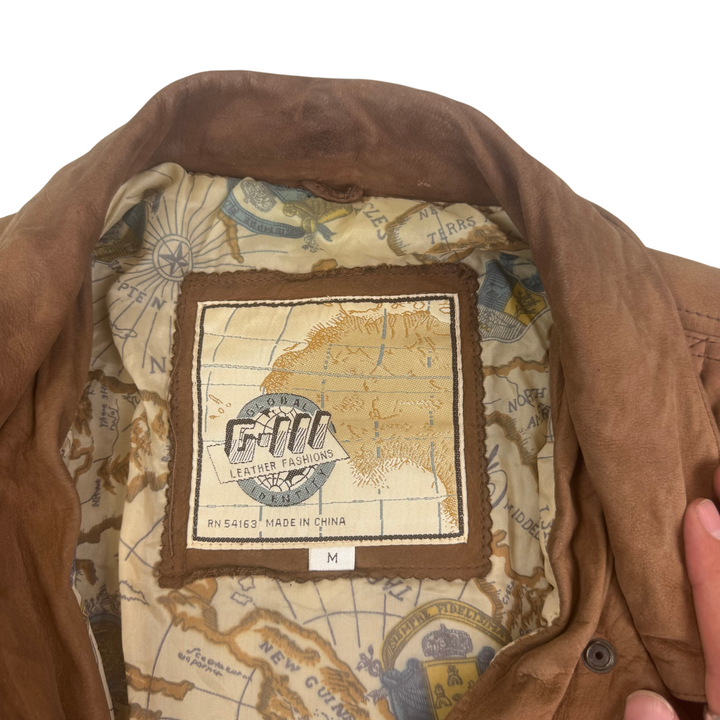 Vintage G-III Global Identity Leather Bomber Jacket