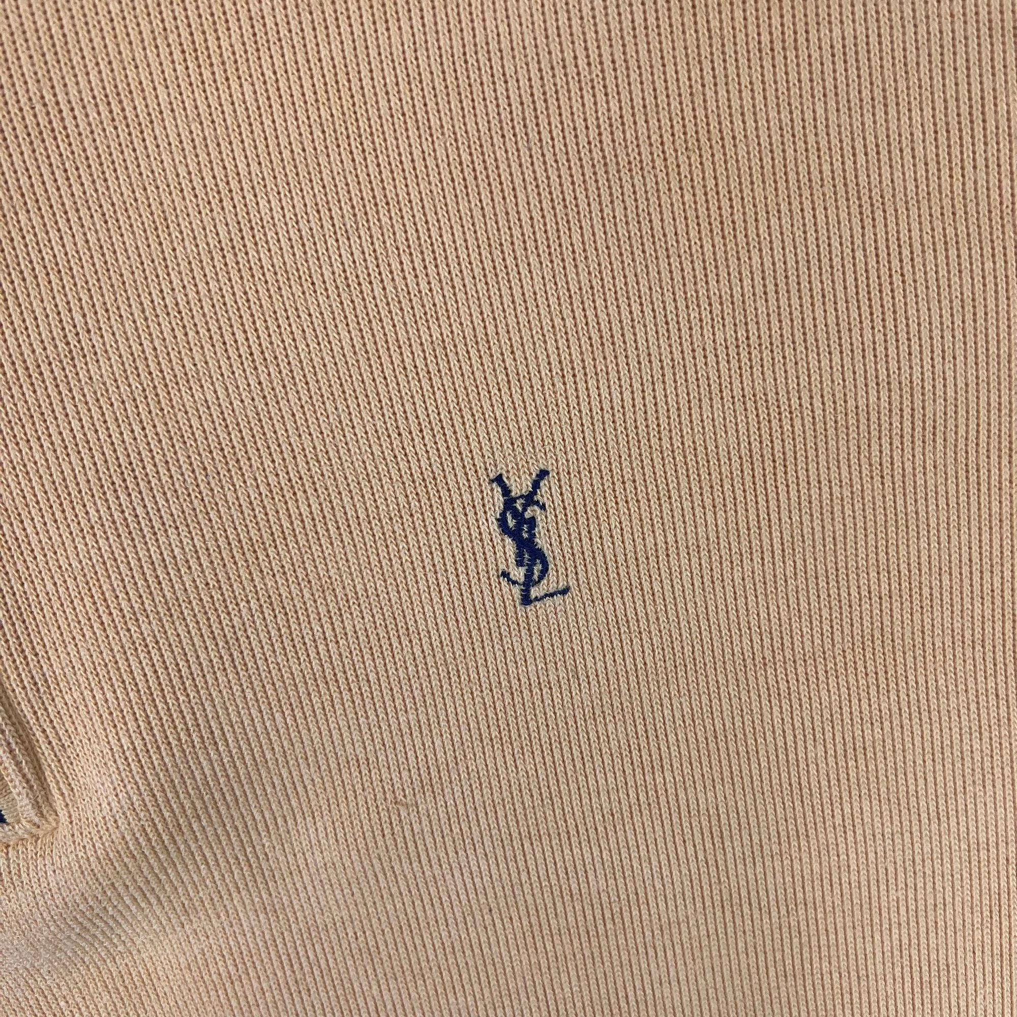 Yves Saint Laurent Quarter-Zip Knit Sweatshirt Yellow | Bring It Back