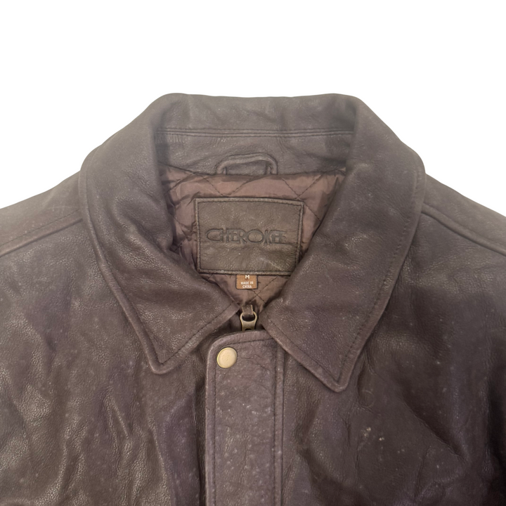Cherokee Leather Biker Jacket Black