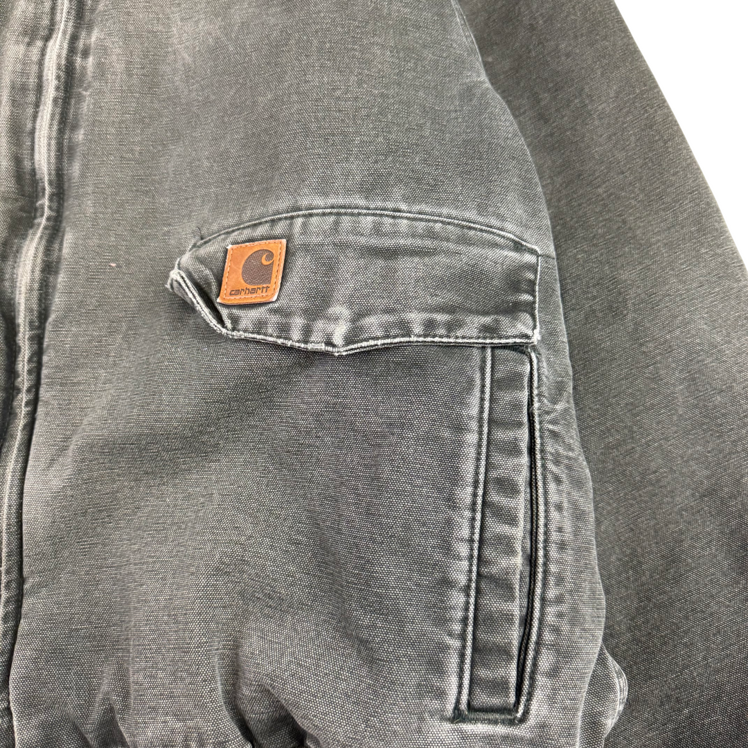 Vintage Carhartt Full-Zip Workwear Jacket Faded Green J165 MOS