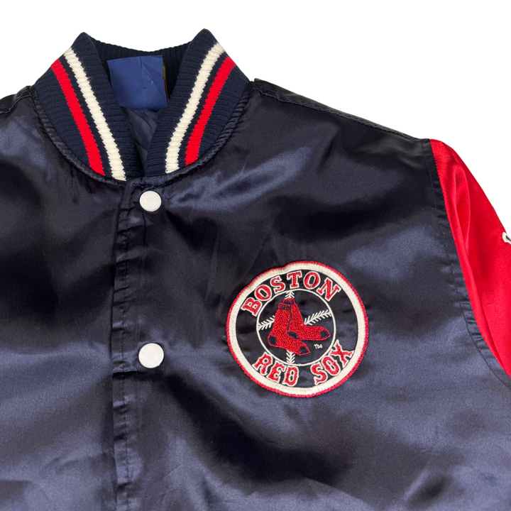 Vintage Majestic Cooperstown Boston Red Sox MLB Varsity Jacket Navy Red