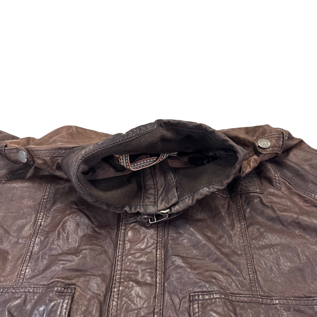 Camp David Leather Jacket Brown