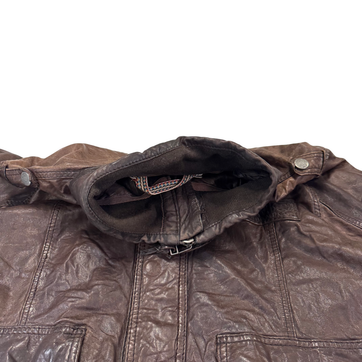 Camp David Leather Jacket Brown