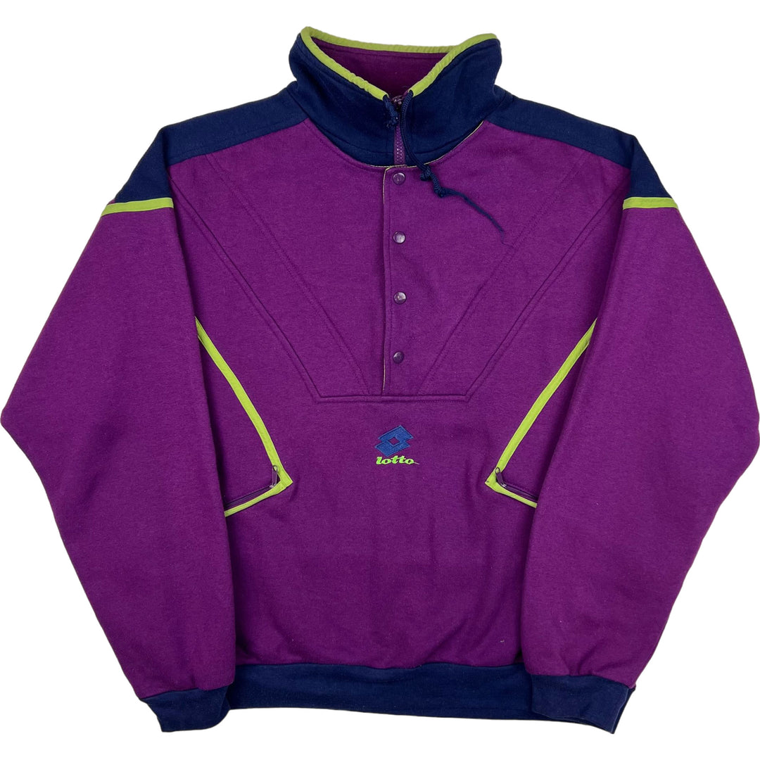 Vintage Lotto Quarter-Zip Sweatshirt Purple