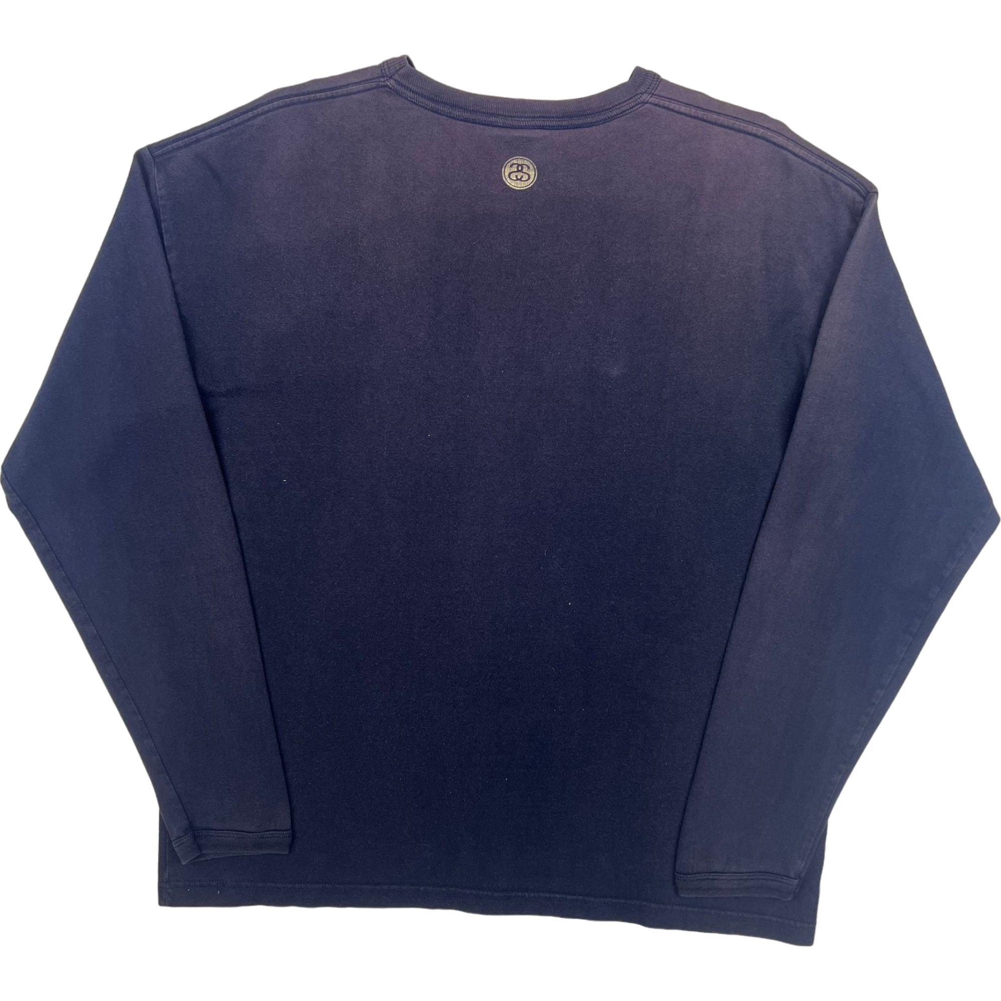 Stüssy: Men's Basic Stüssy Long Sleeve T-Shirt (Navy) | DSML