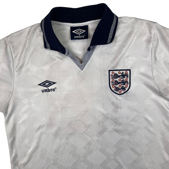 Umbro England 1990-92 Home Shirt #19 (Gascoigne) White