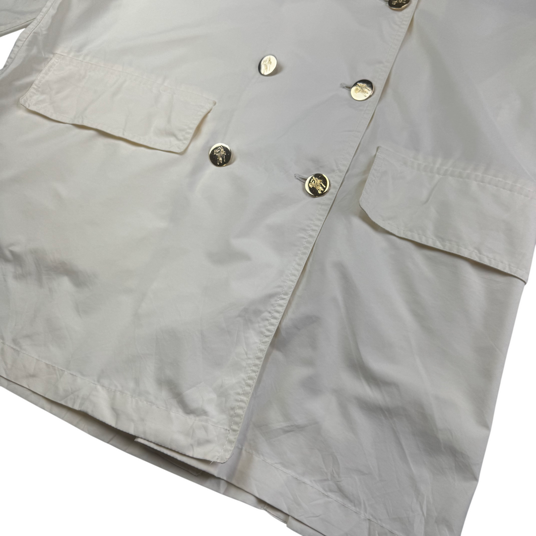 Vintage Burberrys 80's Double-Breasted Short Trench Coat White