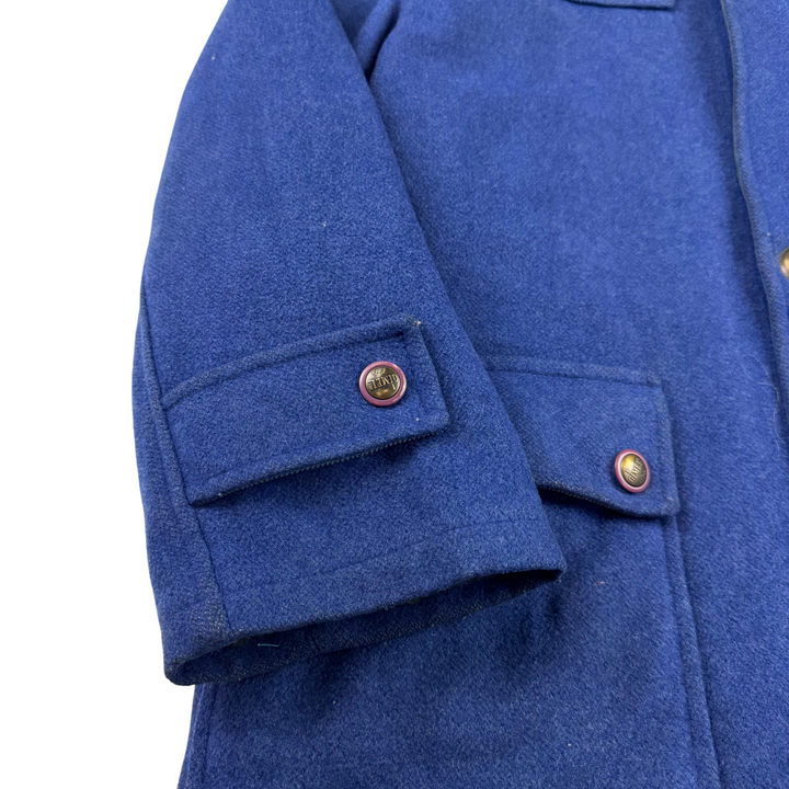 Vintage Gimel Full-Zip Wool Barn Coat Jacket Blue