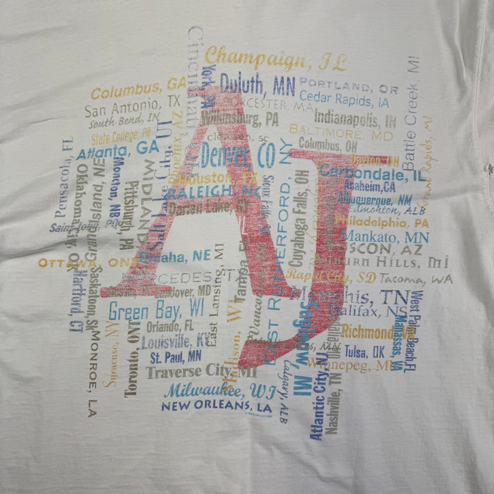 Vintage Allen Jackson 1996 Graphic Tour Distressed T-shirt White