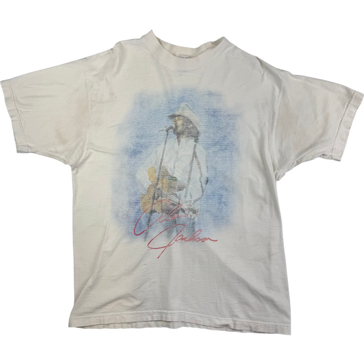 Vintage Allen Jackson 1996 Graphic Tour Distressed T-shirt White