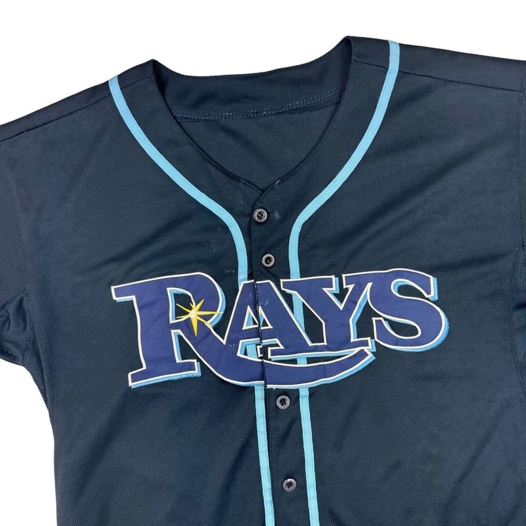 Uniform Rays Navy Jersey Men's Majestic Navy/Light Blue Tampa Bay