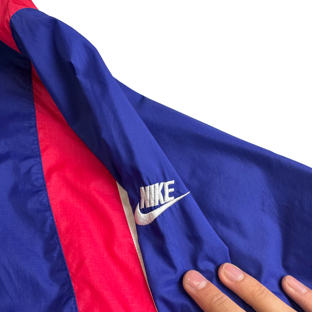 Vintage Nike 90's Full-Zip Track Jacket Blue Red