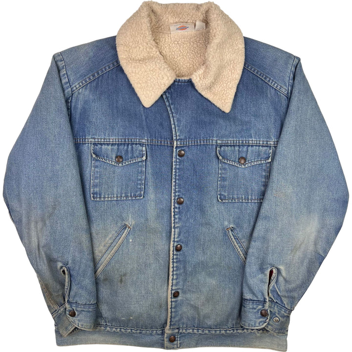 Dickies Sherpa Lined Denim Bomber Jacket Blue