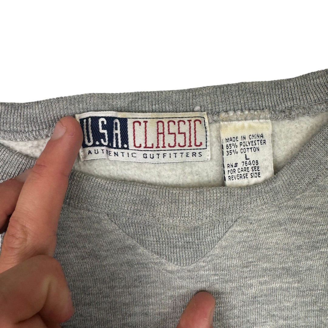 USA Classic 90's Embroidered The Game of Golf Sweatshirt Grey
