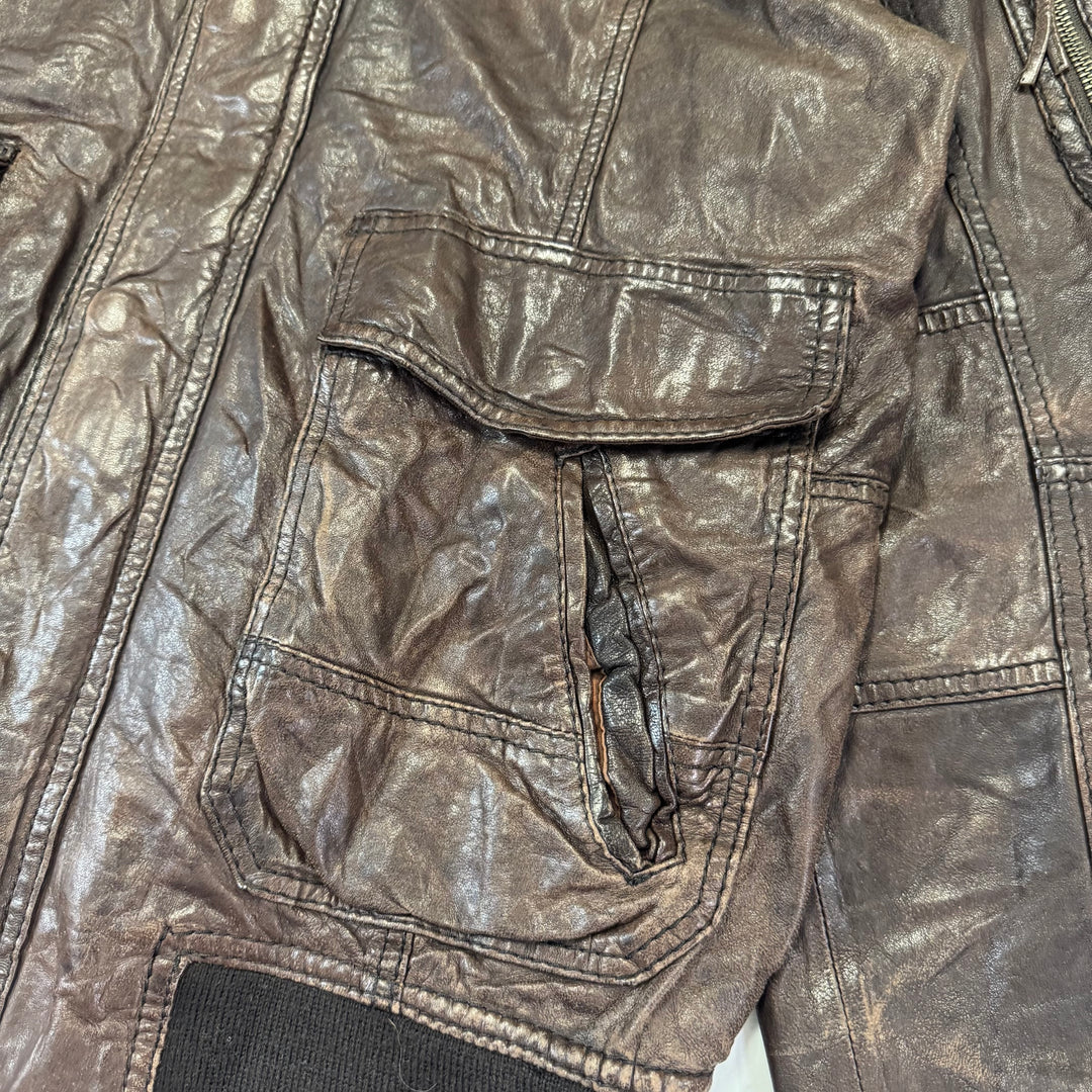 Camp David Leather Jacket Brown
