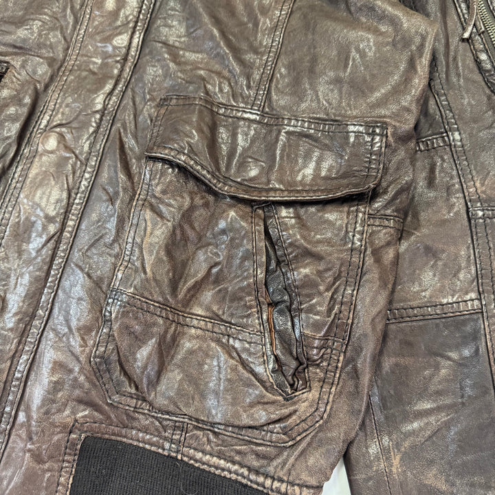 Camp David Leather Jacket Brown