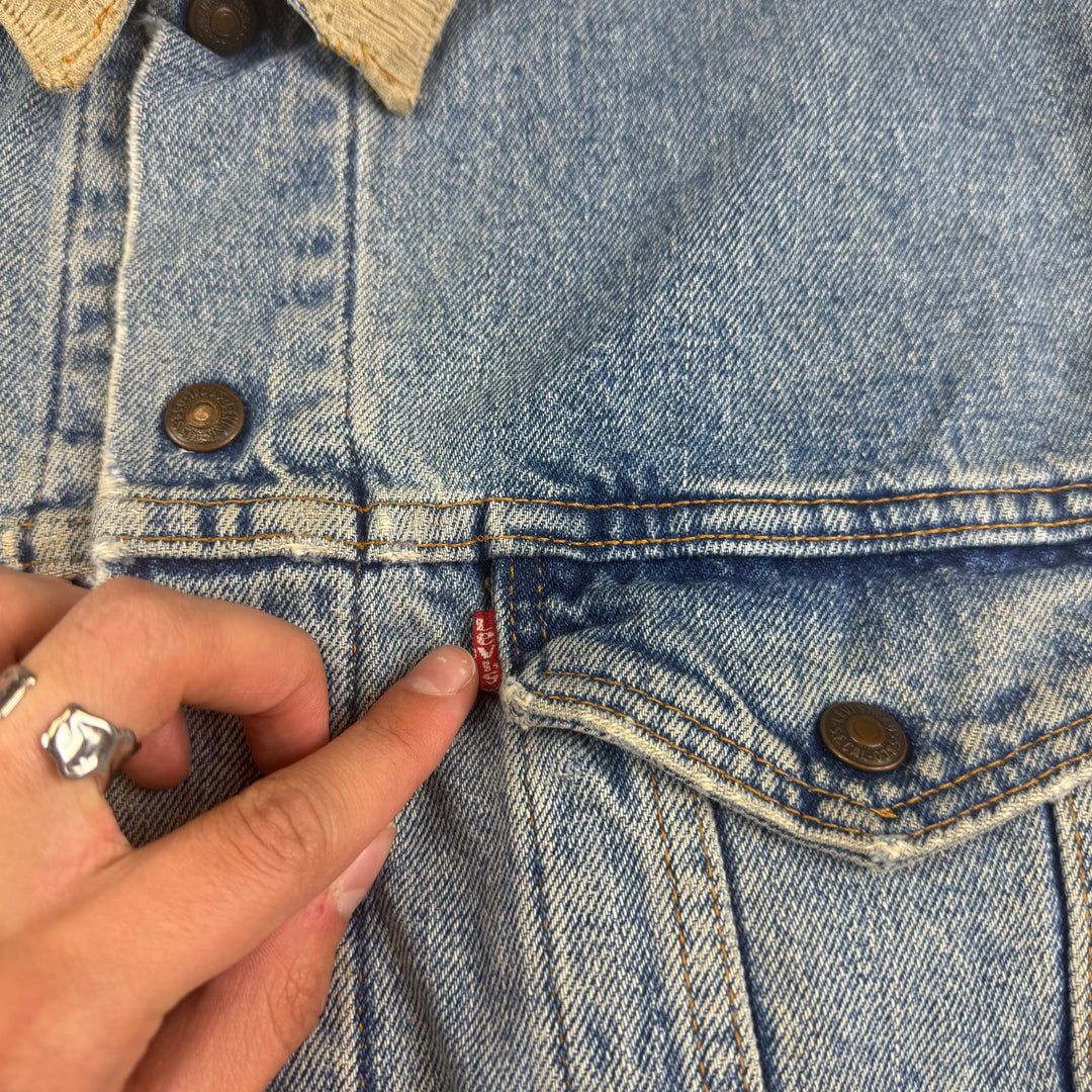 Vintage Levi's Flannel Lined Denim Vest Blue