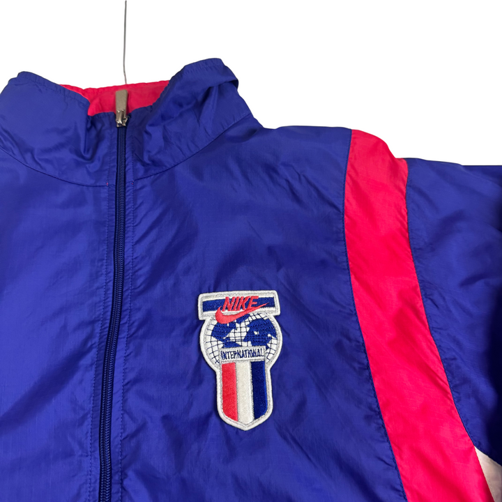 Vintage Nike 90's Full-Zip Track Jacket Blue Red