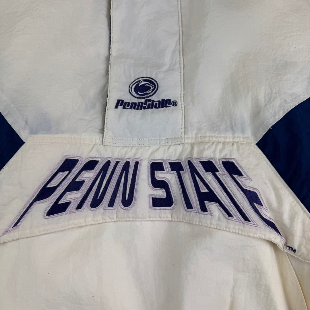 Vintage 90's Starter Penn State Pullover Pro Sport Jacket White Navy